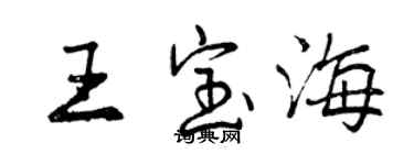 曾庆福王宝海行书个性签名怎么写