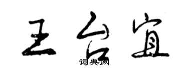 曾庆福王台宜行书个性签名怎么写