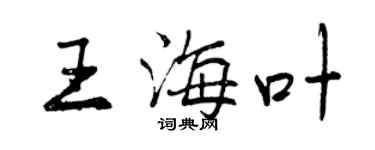 曾庆福王海叶行书个性签名怎么写