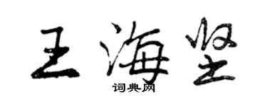 曾庆福王海坚行书个性签名怎么写