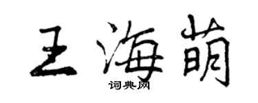 曾庆福王海萌行书个性签名怎么写
