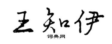 曾庆福王知伊行书个性签名怎么写