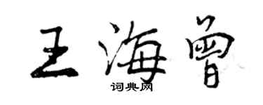 曾庆福王海曾行书个性签名怎么写