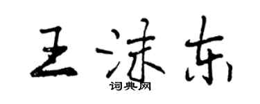 曾庆福王沫东行书个性签名怎么写
