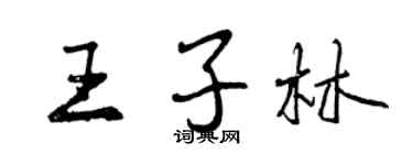 曾庆福王子林行书个性签名怎么写