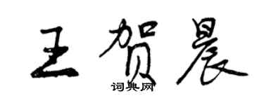 曾庆福王贺晨行书个性签名怎么写