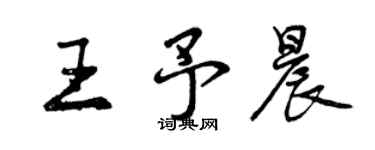 曾庆福王予晨行书个性签名怎么写