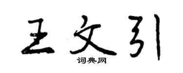 曾庆福王文引行书个性签名怎么写