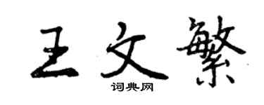 曾庆福王文繁行书个性签名怎么写