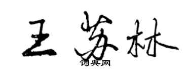 曾庆福王苏林行书个性签名怎么写