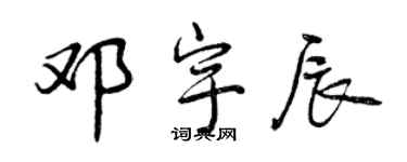 曾庆福邓宇辰行书个性签名怎么写