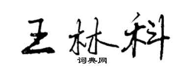 曾庆福王林科行书个性签名怎么写