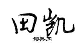 曾庆福田凯行书个性签名怎么写