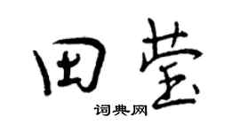 曾庆福田莹行书个性签名怎么写
