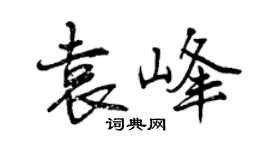曾庆福袁峰行书个性签名怎么写