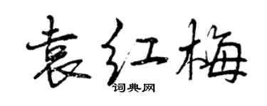 曾庆福袁红梅行书个性签名怎么写