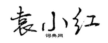 曾庆福袁小红行书个性签名怎么写