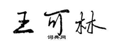 曾庆福王可林行书个性签名怎么写