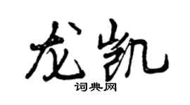 曾庆福龙凯行书个性签名怎么写