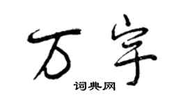 曾庆福万宇行书个性签名怎么写