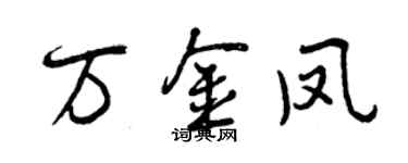曾庆福万金凤行书个性签名怎么写