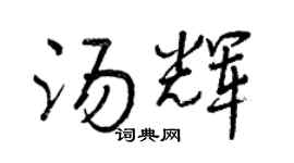 曾庆福汤辉行书个性签名怎么写