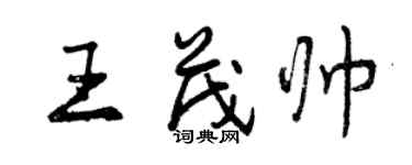 曾庆福王茂帅行书个性签名怎么写