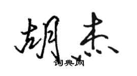 骆恒光胡杰行书个性签名怎么写