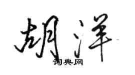 骆恒光胡洋行书个性签名怎么写