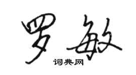 骆恒光罗敏行书个性签名怎么写