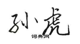 骆恒光孙虎行书个性签名怎么写
