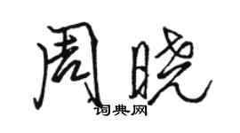 骆恒光周晓行书个性签名怎么写