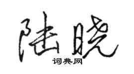 骆恒光陆晓行书个性签名怎么写