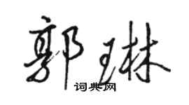 骆恒光郭琳行书个性签名怎么写