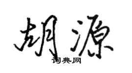 骆恒光胡源行书个性签名怎么写