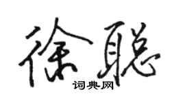 骆恒光徐聪行书个性签名怎么写