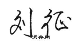 骆恒光刘征行书个性签名怎么写