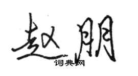 骆恒光赵朋行书个性签名怎么写