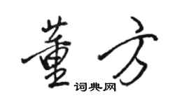 骆恒光董方行书个性签名怎么写