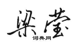 骆恒光梁莹行书个性签名怎么写