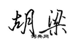 骆恒光胡梁行书个性签名怎么写