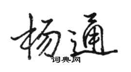 骆恒光杨通行书个性签名怎么写