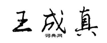 曾庆福王成真行书个性签名怎么写