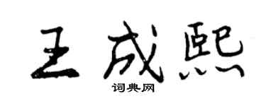 曾庆福王成熙行书个性签名怎么写
