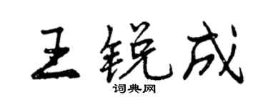 曾庆福王锐成行书个性签名怎么写