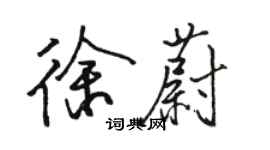骆恒光徐蔚行书个性签名怎么写