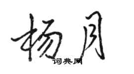 骆恒光杨月行书个性签名怎么写