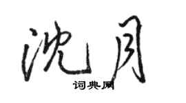 骆恒光沈月行书个性签名怎么写