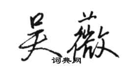 骆恒光吴薇行书个性签名怎么写