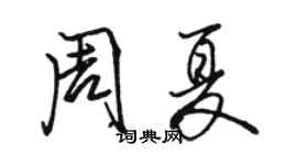 骆恒光周夏行书个性签名怎么写